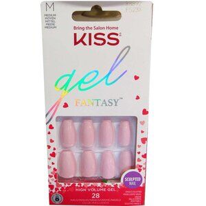 Gel Fantasy Medium Length Pink Nails